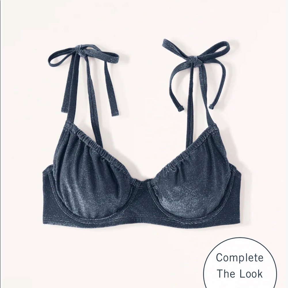 Abercrombie Shimmer Tie-Strap Underwire Bikini Top and Bottom